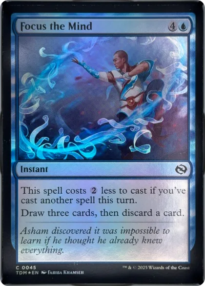 front of card