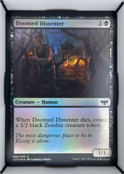 front of card