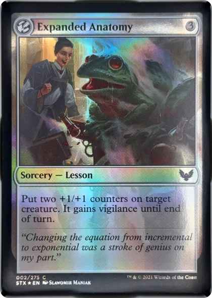 front of card