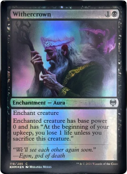 front of card