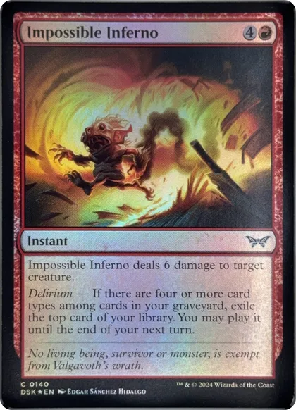 front of card