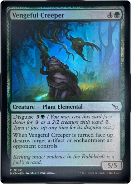 front of card