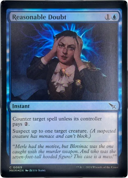 front of card