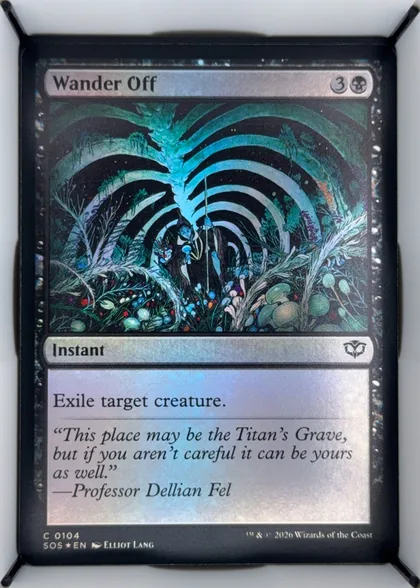 front of card