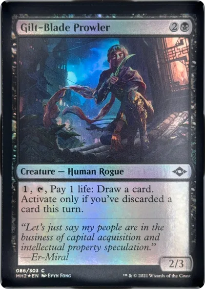 front of card