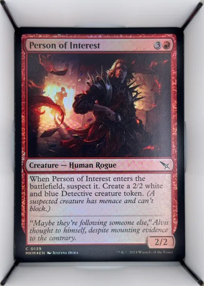 front of card