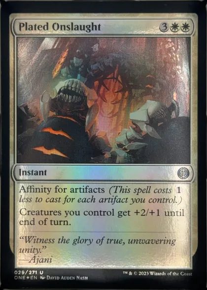 front of card