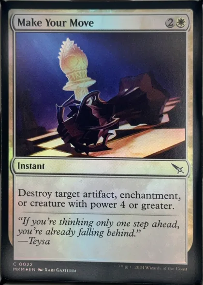 front of card