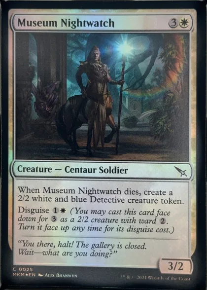 front of card