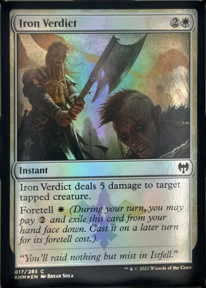 front of card