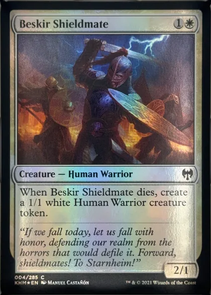 front of card