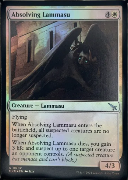 front of card