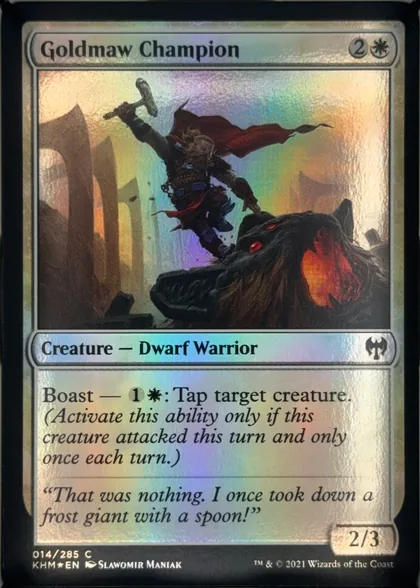 front of card