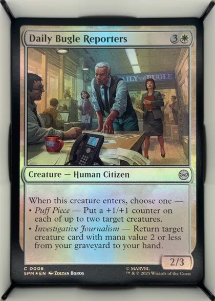 front of card