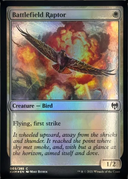front of card