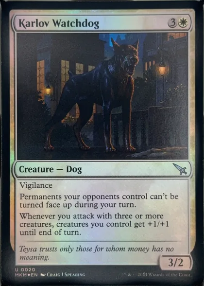 front of card