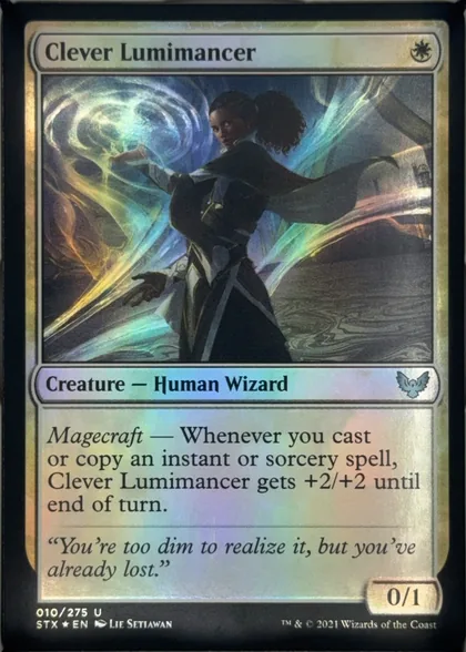 front of card