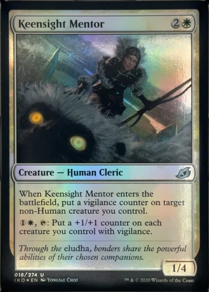 front of card