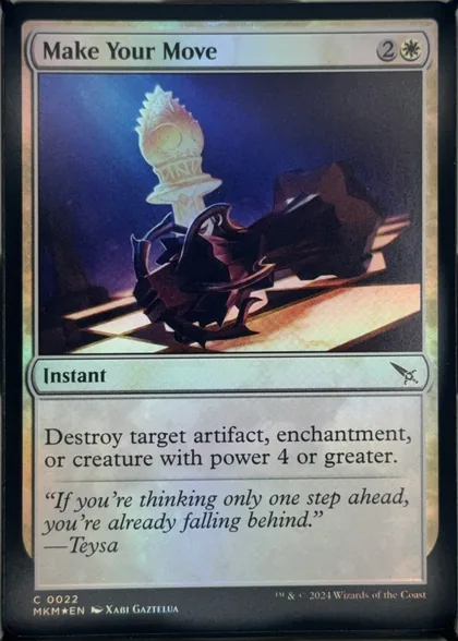 front of card