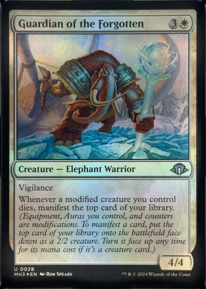 front of card