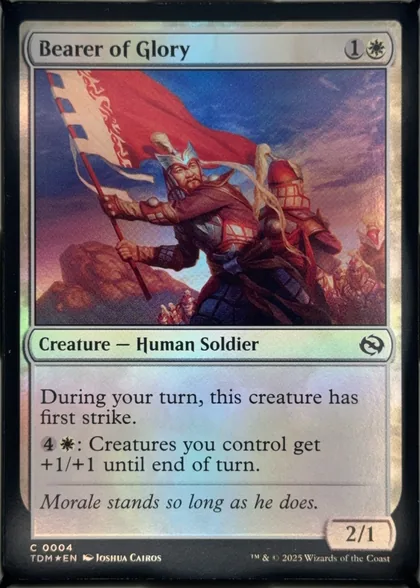 front of card