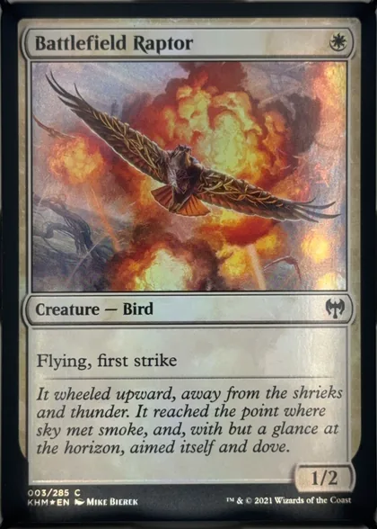 front of card