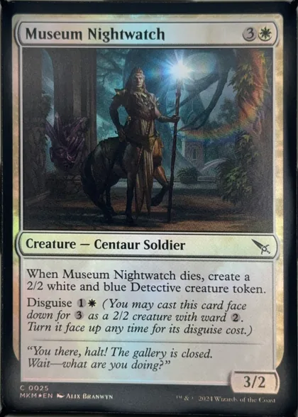 front of card
