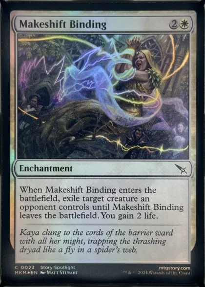 front of card