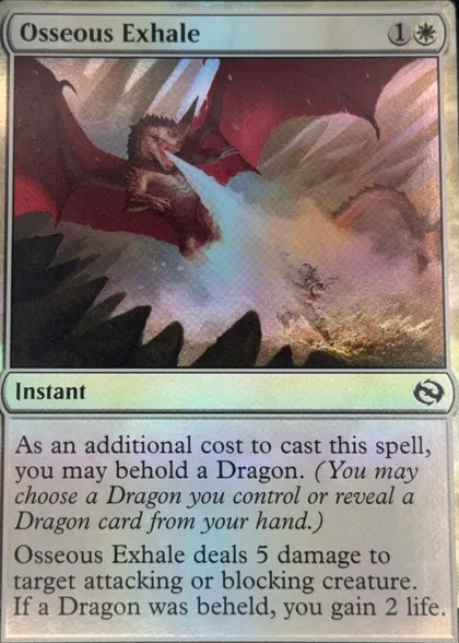 front of card
