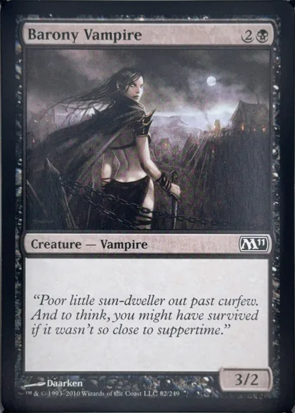 front of card