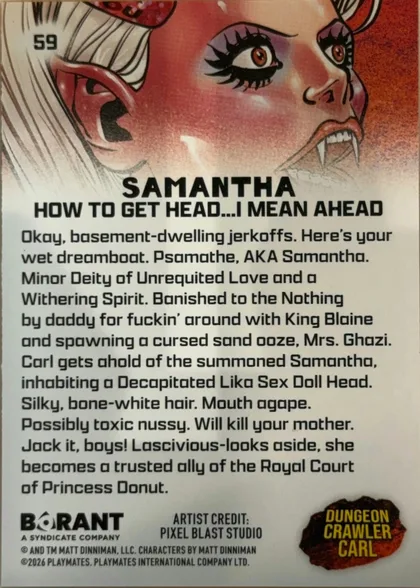 back of card
