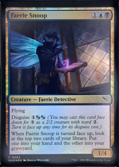 front of card