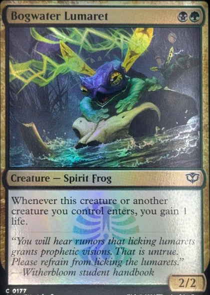 front of card