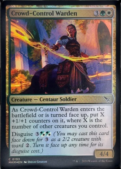 front of card