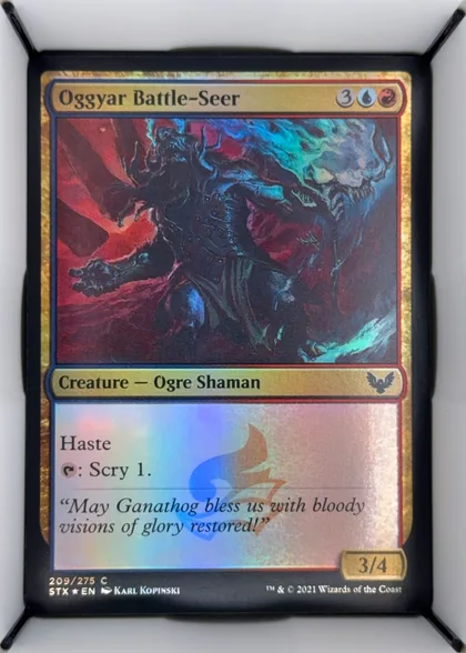 front of card