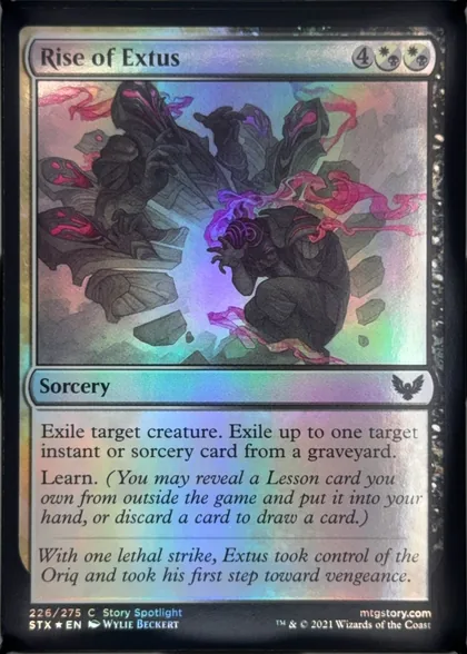 front of card
