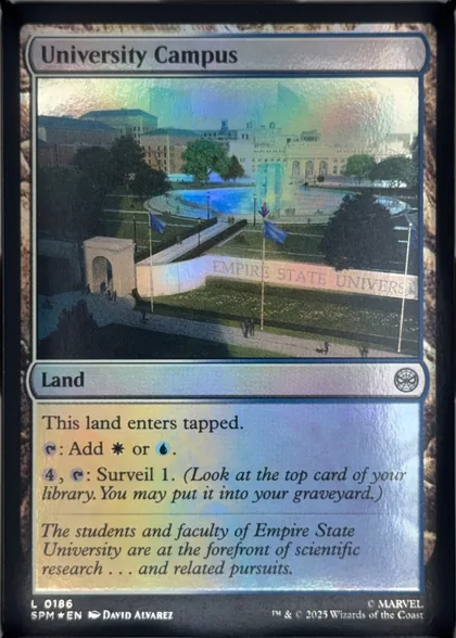 front of card