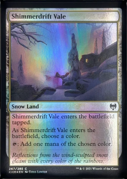 front of card