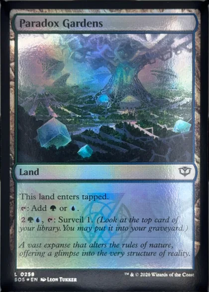 front of card