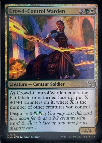 front of card