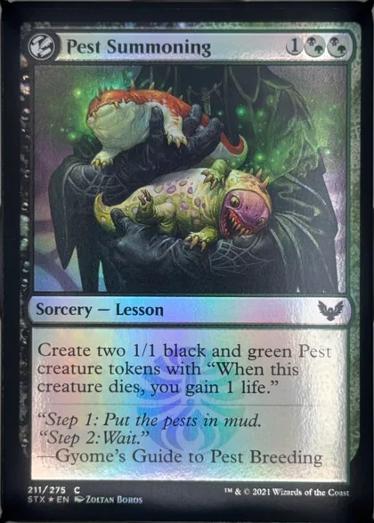 front of card