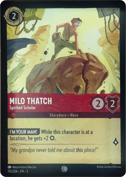 front of card