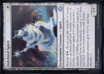 front of card
