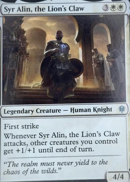front of card