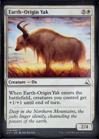 front of card
