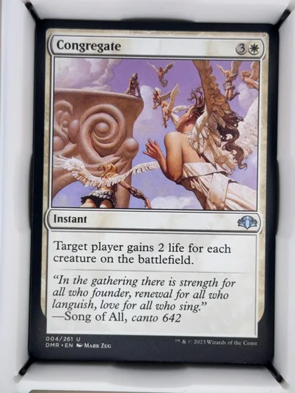 front of card