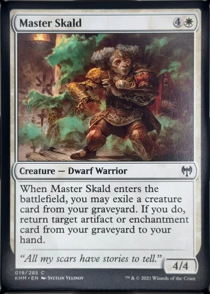 front of card