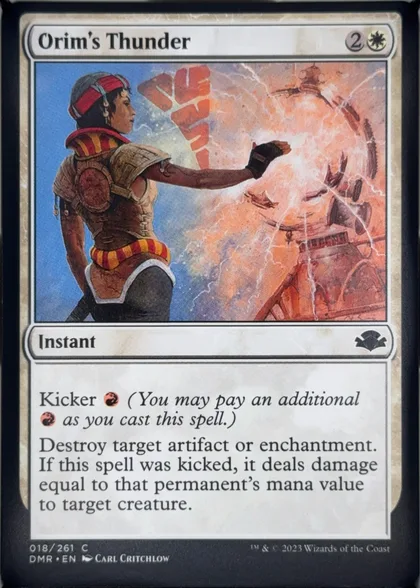 front of card