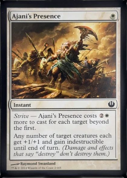 front of card