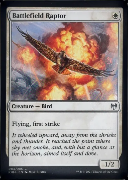 front of card